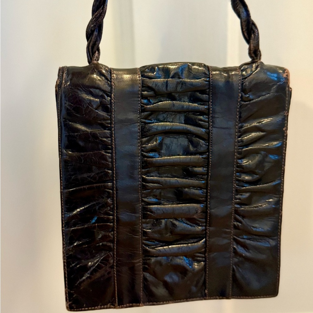Chic Vintage Distressed Darn Brown Women's HandBag Purse Collector